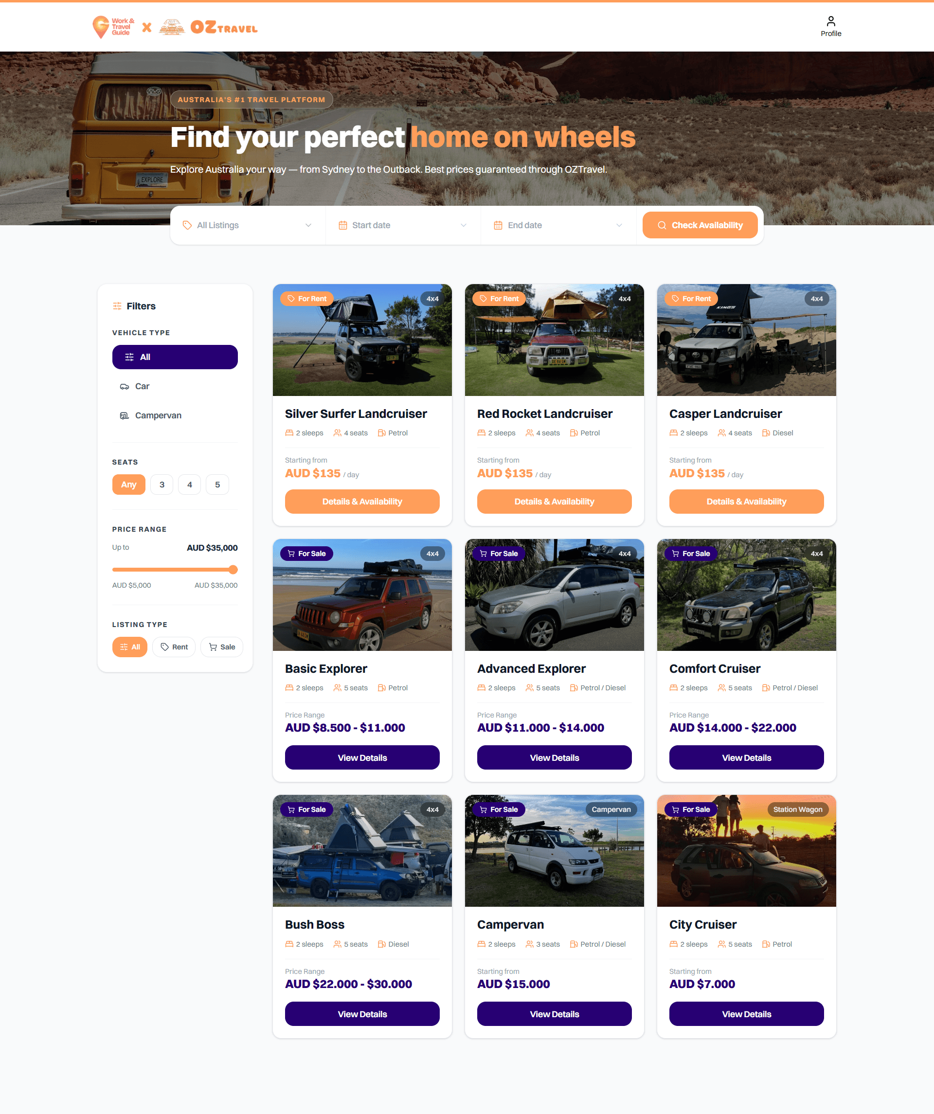 WTG Cars Booking Platform 2