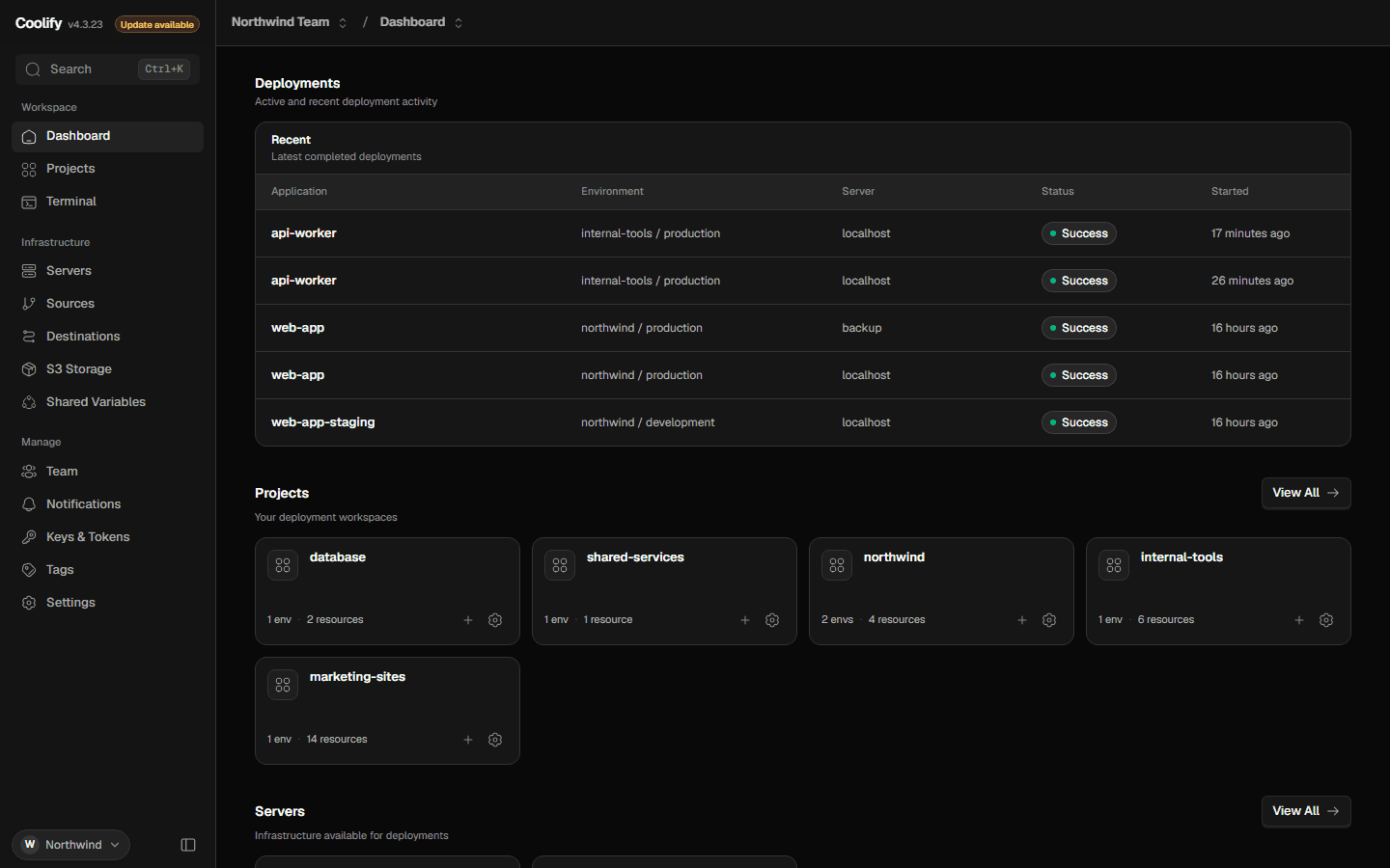 Self-Hosted Coolify Platform