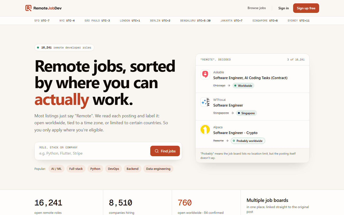 Remote Job Dev